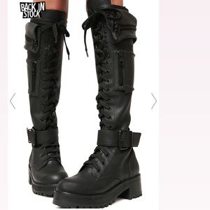 Current Mood obsidian pocket combat boots
